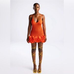 Hanifa Orange Mini Dress